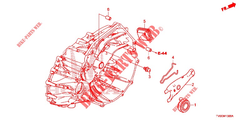 CLUTCH RELEASE (DIESEL) for Honda CIVIC DIESEL 1.6 COMFORT 5 Doors 6 speed manual 2015