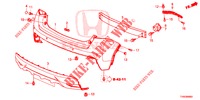 REAR BUMPER  for Honda CIVIC DIESEL 1.6 COMFORT EURO 6 5 Doors 6 speed manual 2015