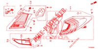 TAILLIGHT/LICENSE LIGHT (PGM FI)  for Honda CIVIC DIESEL 1.6 COMFORT EURO 6 5 Doors 6 speed manual 2015