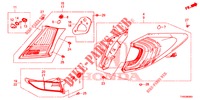TAILLIGHT/LICENSE LIGHT (PGM FI)  for Honda CIVIC DIESEL 1.6 EXECUTIVE EURO 6 5 Doors 6 speed manual 2015