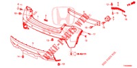 REAR BUMPER  for Honda CIVIC DIESEL 1.6 S EURO 6 5 Doors 6 speed manual 2015