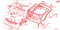 TAILGATE PANEL (2D)  for Honda CIVIC DIESEL 1.6 S EURO 6 5 Doors 6 speed manual 2015