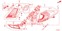TAILLIGHT/LICENSE LIGHT (PGM FI)  for Honda CIVIC DIESEL 1.6 S EURO 6 5 Doors 6 speed manual 2015