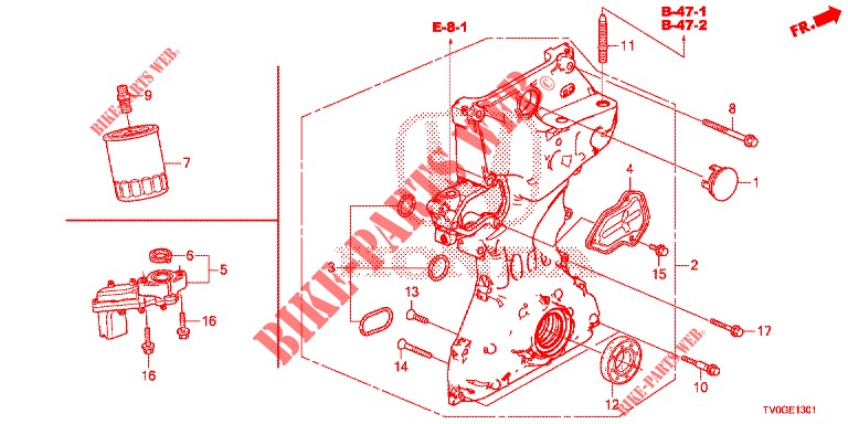 OIL PUMP (1.8L) for Honda CIVIC 1.8 COMFORT 5 Doors 5 speed automatic 2015