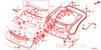 TAILGATE PANEL (2D)  for Honda CIVIC 1.8 S 5 Doors 6 speed manual 2015