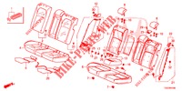 REAR SEAT/SEATBELT (2D)  for Honda CIVIC  1.0 MID BLACK EDITION 5 Doors 6 speed manual 2018