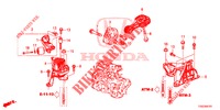 ENGINE MOUNTS (1,0 L) (CVT) for Honda CIVIC 1.0 TOP 5 Doors full automatic 2018