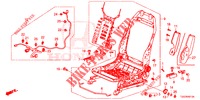 FRONT SEAT COMPONENTS (G.) (HAUTEUR MANUELLE) (2) for Honda CIVIC 1.5 PRESTIGE 5 Doors 6 speed manual 2018