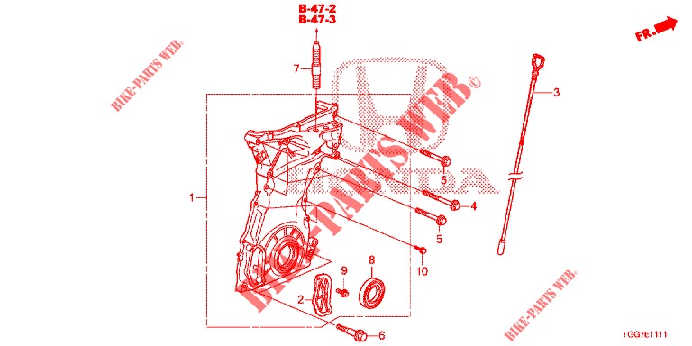 CHAIN CASE (1.5L) for Honda CIVIC 1.5 SPORT NAVI 5 Doors 6 speed manual 2018