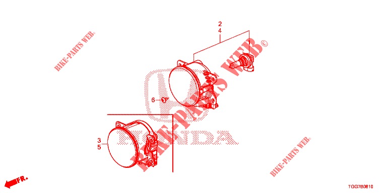 FOG LAMP  for Honda CIVIC 1.5 SPORT NAVI 5 Doors 6 speed manual 2018