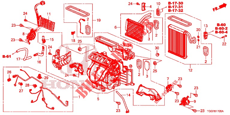 HEATER UNIT (LH) for Honda CIVIC 1.5 SPORT NAVI 5 Doors 6 speed manual 2018