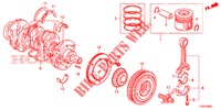 CRANKSHAFT/PISTON (DIESEL) (2.2L) for Honda CIVIC DIESEL 2.2 EXCLUSIVE 5 Doors 6 speed manual 2013