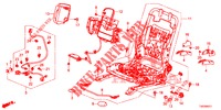 FRONT SEAT COMPONENTS (G.) (HAUTEUR MANUELLE) for Honda CIVIC DIESEL 2.2 EXCLUSIVE 5 Doors 6 speed manual 2013