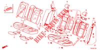REAR SEAT/SEATBELT (2D)  for Honda CIVIC DIESEL 1.6 ENTRY 5 Doors 6 speed manual 2018