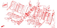 REAR SEAT/SEATBELT (2D)  for Honda CIVIC DIESEL 1.6 TOP 5 Doors 6 speed manual 2018