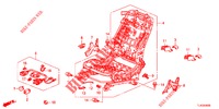 FRONT SEAT COMPONENTS (D.) (SIEGE REGLAGE MANUEL) for Honda ACCORD TOURER DIESEL 2.2 SH 5 Doors 6 speed manual 2013