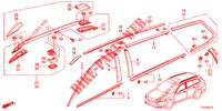 MOLDING/ROOF RAIL  for Honda ACCORD TOURER DIESEL 2.2 SH 5 Doors 6 speed manual 2013