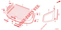 REAR WINDSHIELD/QUARTER G LASS  for Honda ACCORD TOURER DIESEL 2.2 SH 5 Doors 6 speed manual 2013