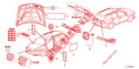 EMBLEMS/CAUTION LABELS  for Honda ACCORD TOURER 2.4 EXECUTIVE 5 Doors 6 speed manual 2013