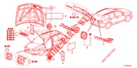 EMBLEMS/CAUTION LABELS  for Honda ACCORD TOURER DIESEL 2.2 SH 5 Doors 6 speed manual 2014