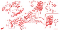 REAR DOOR LOCKS/OUTER HAN DLE  for Honda ACCORD TOURER DIESEL 2.2 SH 5 Doors 6 speed manual 2014