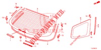 REAR WINDSHIELD/QUARTER G LASS  for Honda ACCORD TOURER DIESEL 2.2 SH 5 Doors 6 speed manual 2014