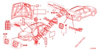 EMBLEMS/CAUTION LABELS  for Honda ACCORD TOURER 2.0 S 5 Doors 6 speed manual 2015