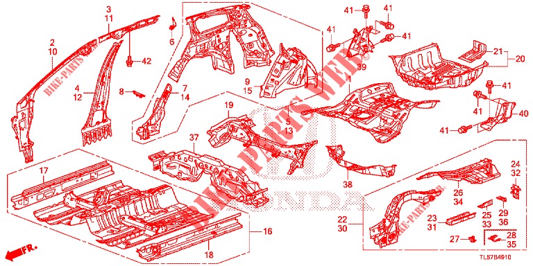 FLOOR/INNER PANELS  for Honda ACCORD TOURER 2.4 S 5 Doors 6 speed manual 2015