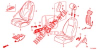FRONT SEAT/SEATBELTS (D.) (RH) for Honda CIVIC DIESEL 1.6 TOP 4 Doors 6 speed manual 2018