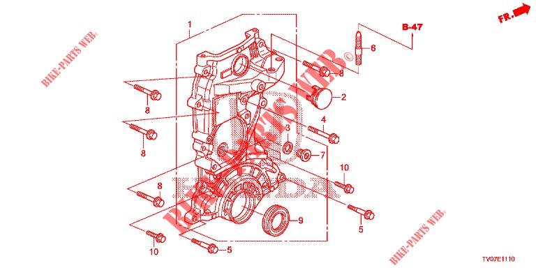 CHAIN CASE (1.4L) for Honda CIVIC 1.4 ES 5 Doors 6 speed manual 2012