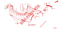 REAR BUMPER  for Honda CIVIC 1.8 EX 5 Doors 6 speed manual 2012