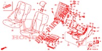 REAR SEAT/SEATBELT (G.) for Honda CIVIC 1.8 S 5 Doors 6 speed manual 2012