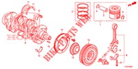 CRANKSHAFT/PISTON (DIESEL) (2.2L) for Honda CIVIC DIESEL 2.2 ES 5 Doors 6 speed manual 2012