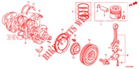 CRANKSHAFT/PISTON (DIESEL) (2.2L) for Honda CIVIC DIESEL 2.2 S 5 Doors 6 speed manual 2012