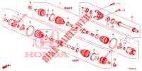 FRONT DRIVESHAFT/HALF SHA FT (DIESEL) (2.2L) for Honda CIVIC DIESEL 2.2 S 5 Doors 6 speed manual 2012