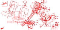 REAR SEAT/SEATBELT (G.) for Honda CIVIC DIESEL 2.2 S 5 Doors 6 speed manual 2012