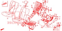 REAR SEAT/SEATBELT (G.) for Honda CIVIC 1.4 SE 5 Doors 6 speed manual 2013