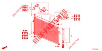 AIR CONDITIONER (CONDENSATEUR) for Honda CIVIC DIESEL 1.6 ES 5 Doors 6 speed manual 2013