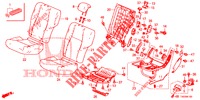 REAR SEAT/SEATBELT (G.) for Honda CIVIC DIESEL 1.6 ES 5 Doors 6 speed manual 2013