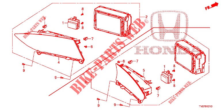 CENTER DISPLAY  for Honda CIVIC DIESEL 1.6 S 5 Doors 6 speed manual 2013