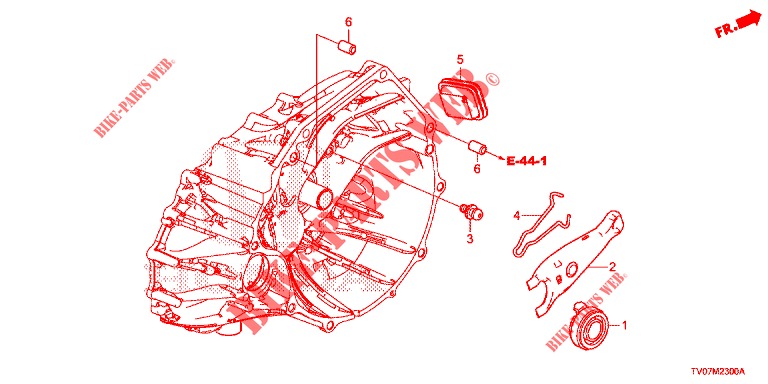 CLUTCH RELEASE (DIESEL) (1.6L) for Honda CIVIC DIESEL 1.6 S 5 Doors 6 speed manual 2013