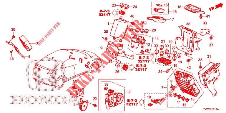 CONTROL UNIT (CABINE) (1) (RH) for Honda CIVIC DIESEL 1.6 S 5 Doors 6 speed manual 2013