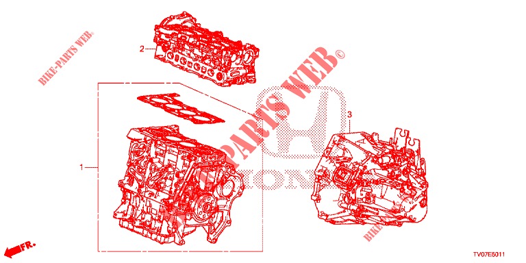ENGINE ASSY./TRANSMISSION  ASSY. (DIESEL) (1.6L) for Honda CIVIC DIESEL 1.6 S 5 Doors 6 speed manual 2013