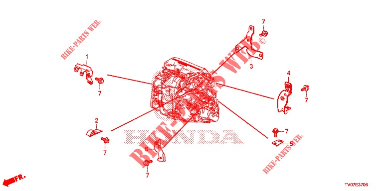 ENGINE WIRE HARNESS STAY (DIESEL) (1.6L) for Honda CIVIC DIESEL 1.6 S 5 Doors 6 speed manual 2013