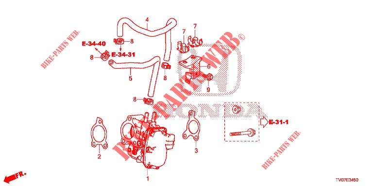 EXHAUST RECIRCULATION GAS EXHAUST LOOP HIGH PRES (DIESEL) (1.6L) for Honda CIVIC DIESEL 1.6 S 5 Doors 6 speed manual 2013