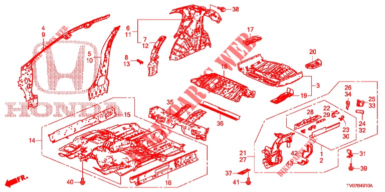 FLOOR/INNER PANELS  for Honda CIVIC DIESEL 1.6 S 5 Doors 6 speed manual 2013