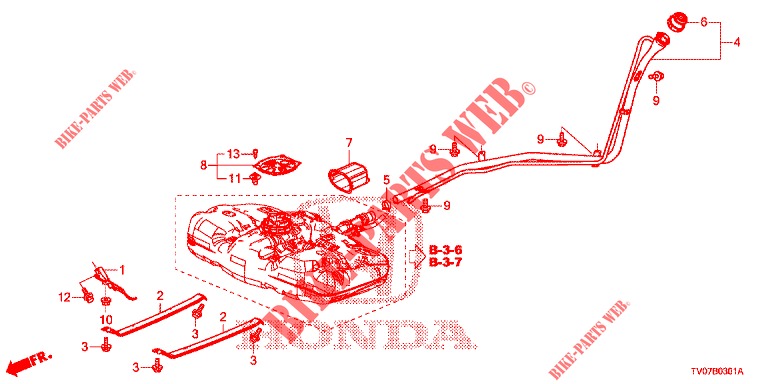 FUEL FILLER PIPE (DIESEL) for Honda CIVIC DIESEL 1.6 S 5 Doors 6 speed manual 2013