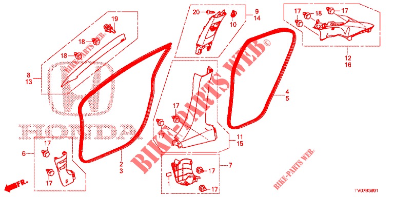 PILLAR GARNISH (RH) for Honda CIVIC DIESEL 1.6 S 5 Doors 6 speed manual 2013