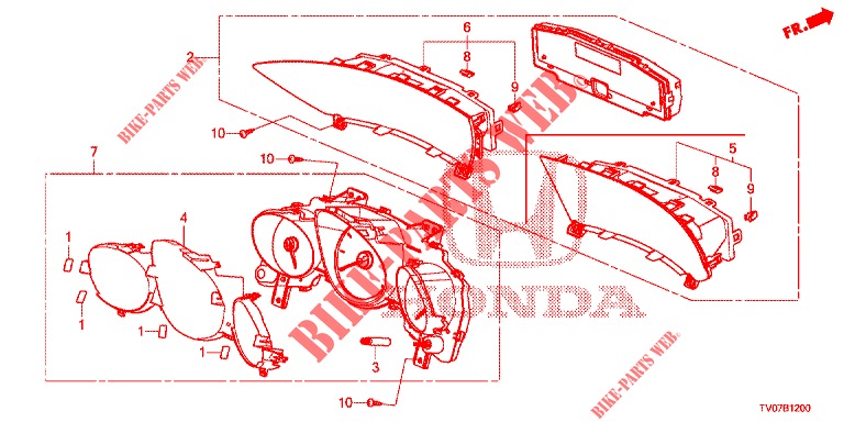 SPEEDOMETER  for Honda CIVIC DIESEL 1.6 S 5 Doors 6 speed manual 2013