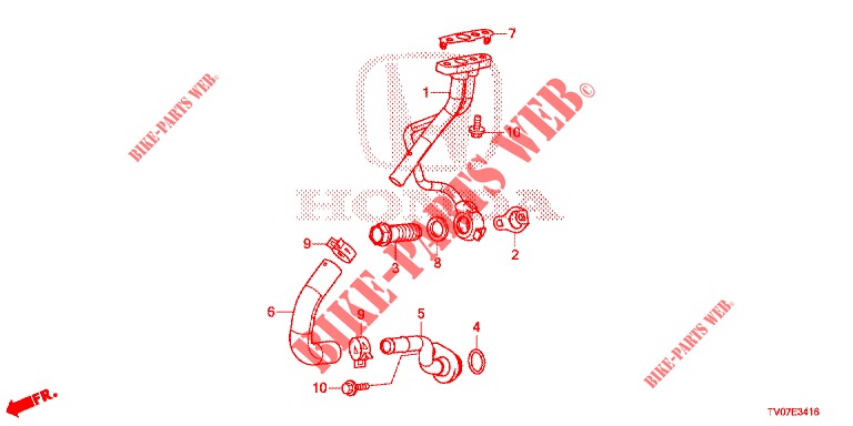 TURBOCHARGER OIL PIPE (DIESEL) (1.6L) for Honda CIVIC DIESEL 1.6 S 5 Doors 6 speed manual 2013